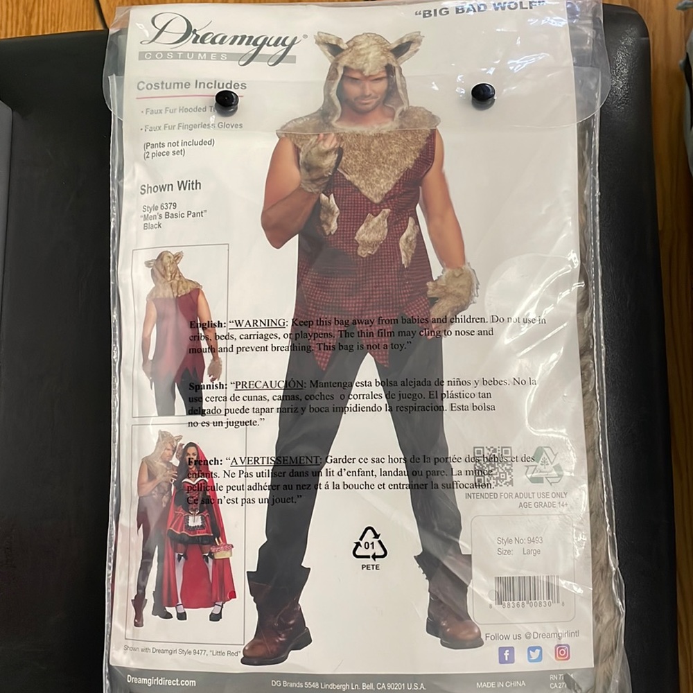 Haloween costume! Big bad wolf costume